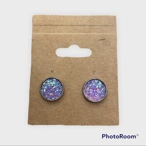 Light purple 12 mm stud earrings